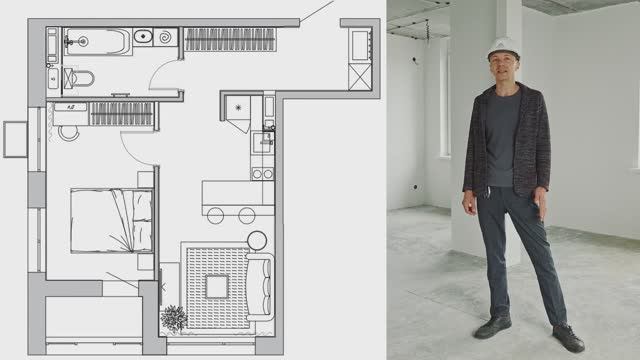 Квартира с отделкой 42,8 м2 ЖК Новый