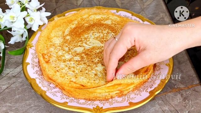 Начинка бомба! Так блины готовит только моя свекровь. Это вкуснее, чем вы можете представить!Блины🥞