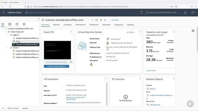 Pluralsight_VMware+vSphere_022_09. Exploring the VM Infrastructure