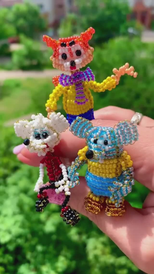 Красивые фигурки из бисера🔥
