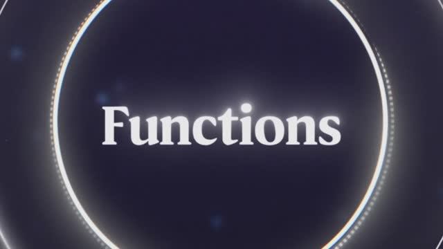 Глава 3 - Функции (Chapter 3 - Functions)
