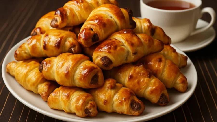 10-Минутное Чудо! НЕЖНЫЕ  с ЯРКИМ вкусом РОГАЛИКИ ! всего два ингредиента