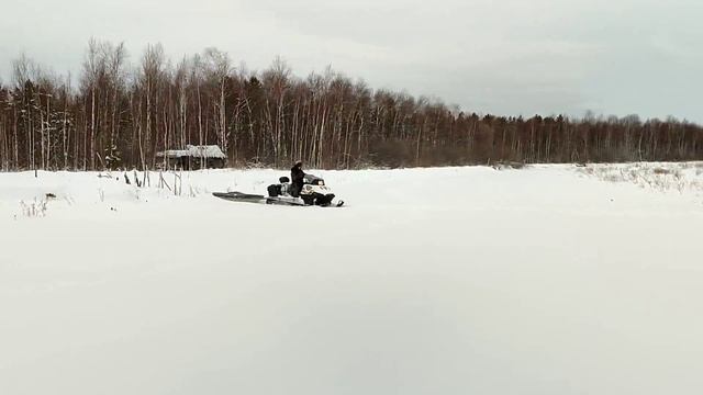 По просторам Гаринского района на снегоходах