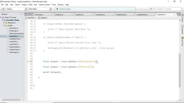 27 - Smooth Movement With InputGetAxis