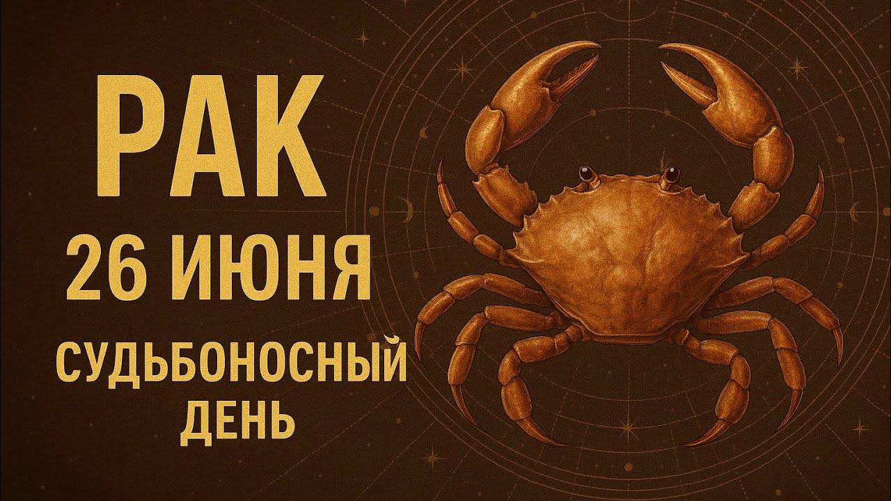 Рак. 26 июня. Сердце подскажет верно. День, который вы не забудете. Гороскоп на сегодня