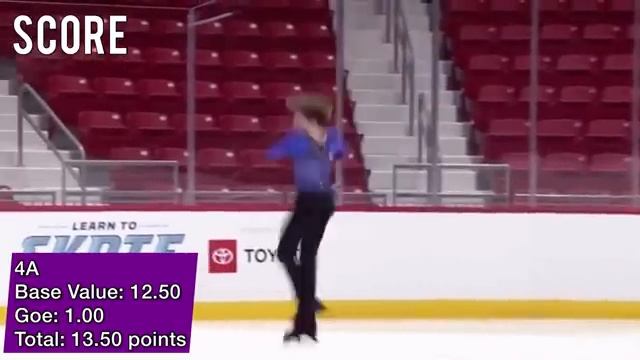 The first ever QUAD AXEL (4A) in figure skating history - Ilia Malinin 17 years old