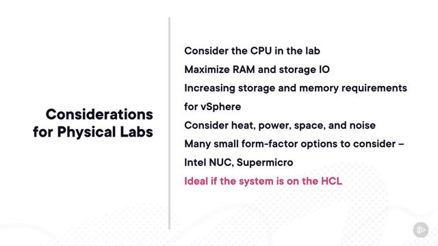 Pluralsight_VMware+vSphere_021_08. Using a Physical Lab