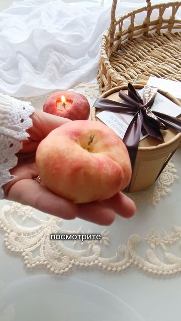 Свеча персик ручной работы от aroma_doma_64