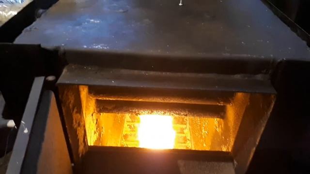 Горелка на отработке в дровяном котле купер