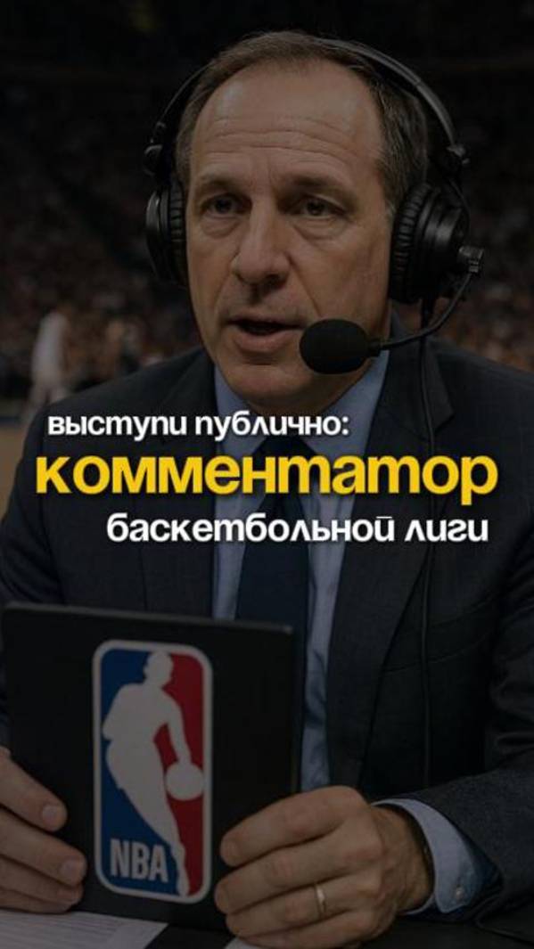 Выступи публично, как комментатор nba