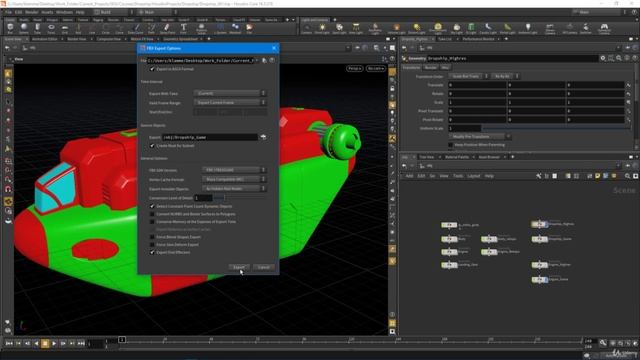 4. Exporting to FBX and OBJ
