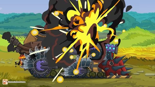 HomeAnimations – Мультики про танки  Временная победа или катастрофа？ Разоритель, Сокрушитель и Гибр