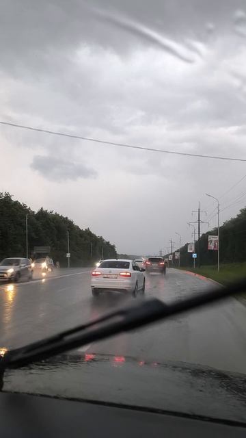 Едем под дождем из Пятигорска в Минеральные воды