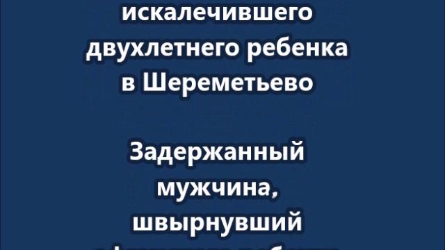 Появились кадры с допроса наркомана, искалечившего двухлетнего ребенка в Шереметьево