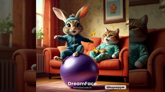 кролик на фитнесе
