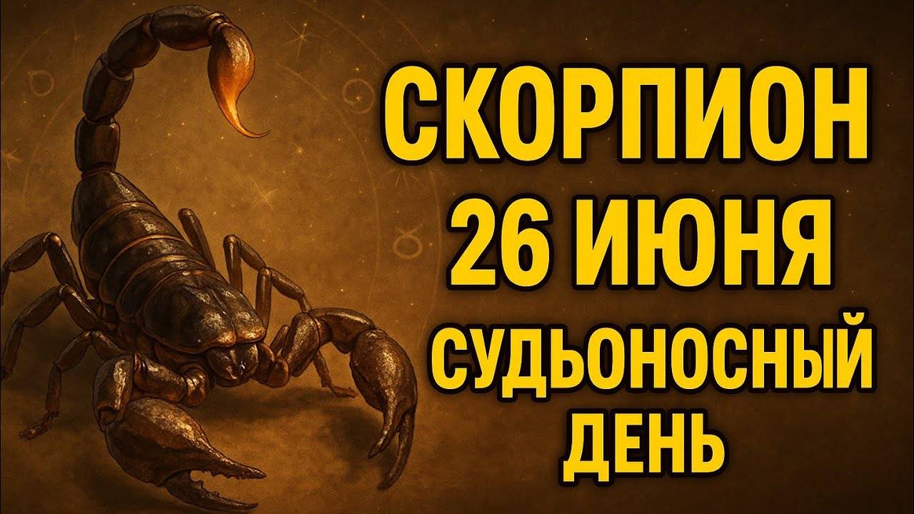 Скорпион. 26 июня. Этот день многое покажет — и кое-кого расставит на место. Гороскоп на сегодня
