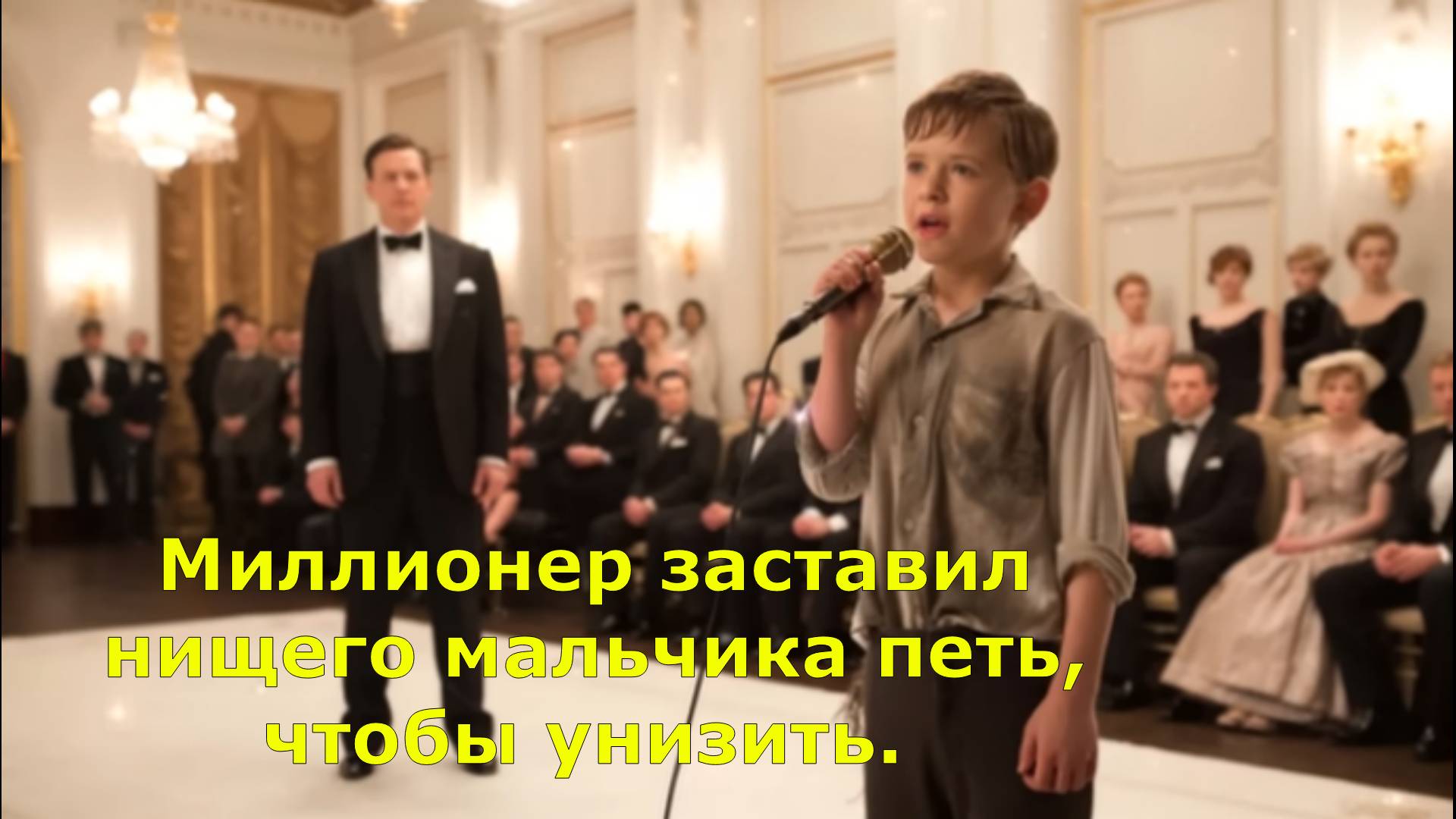 Миллионер заставил нищего мальчика петь, чтобы унизить. Но замер, когда услышал, как он поёт!