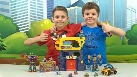 Новые ГЕРОИ SuperThings KAZOOM KIDS и их Штаб квартира с машинкой _ Даник с Никитой и СуперСингс.