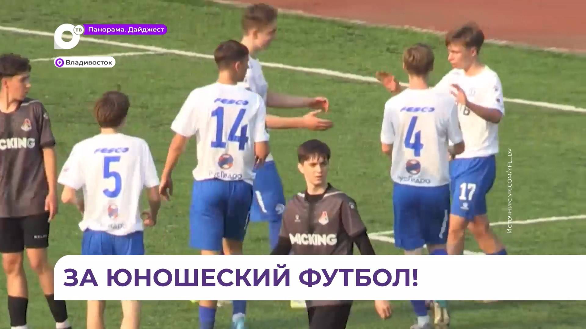 Прямую трансляцию матча Юношеской футбольной лиги покажет 25 РЕГИОН