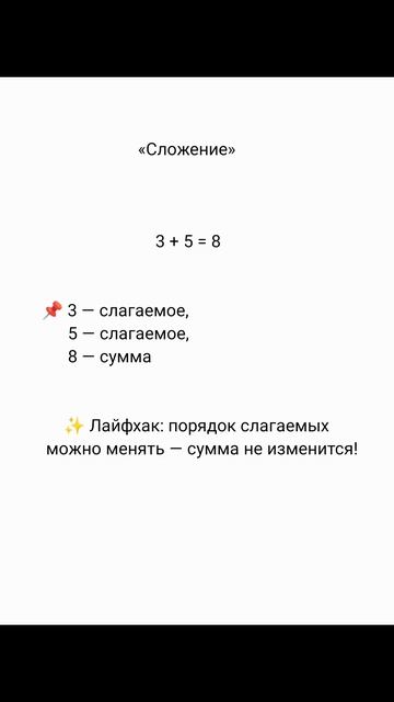 Компоненты сложения и вычитания.