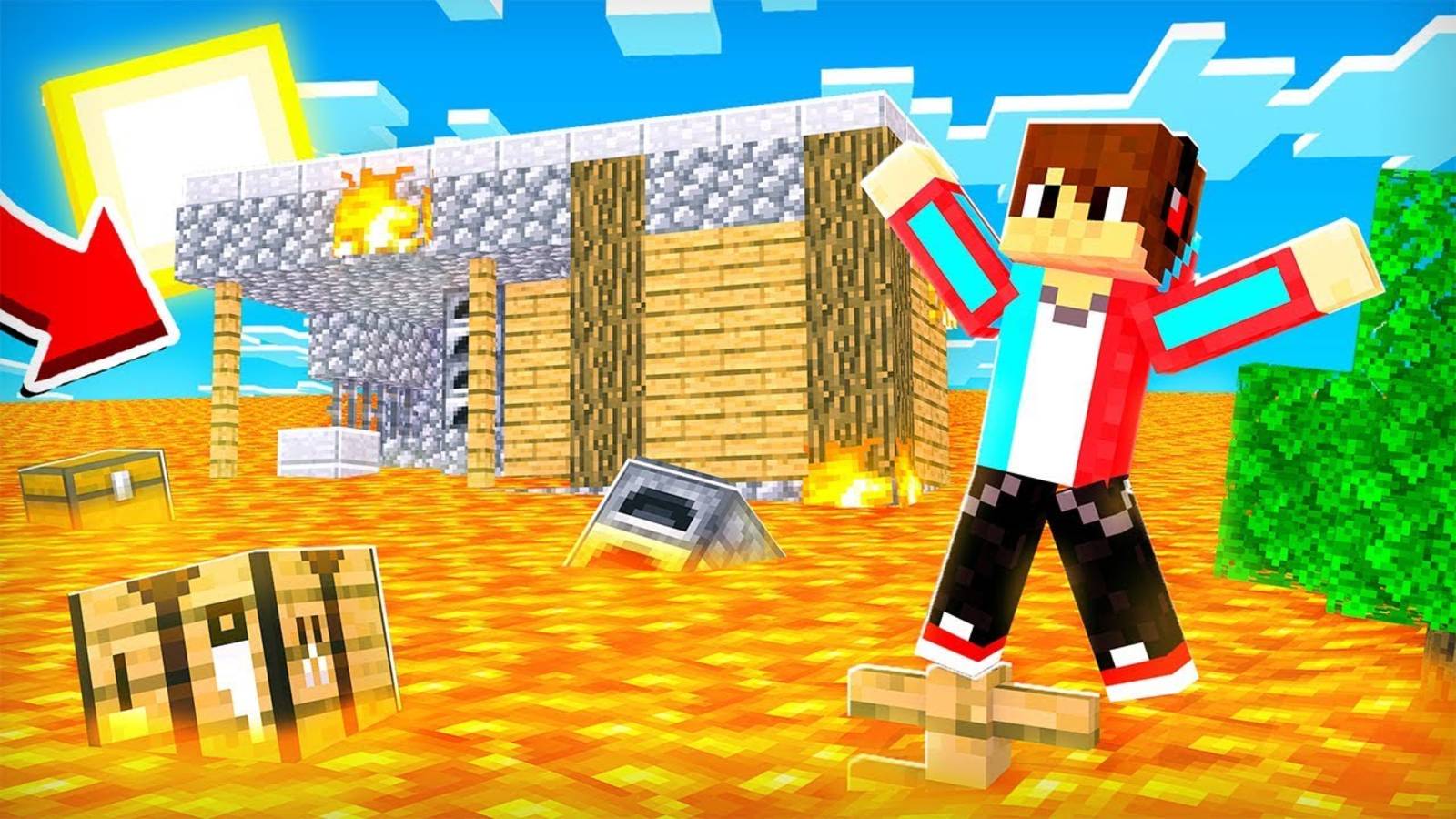 [Компот] ВЫЖИВАНИЕ В МИРЕ ГДЕ ПОЛ ЭТО ЛАВА В МАЙНКРАФТ. Minecraft