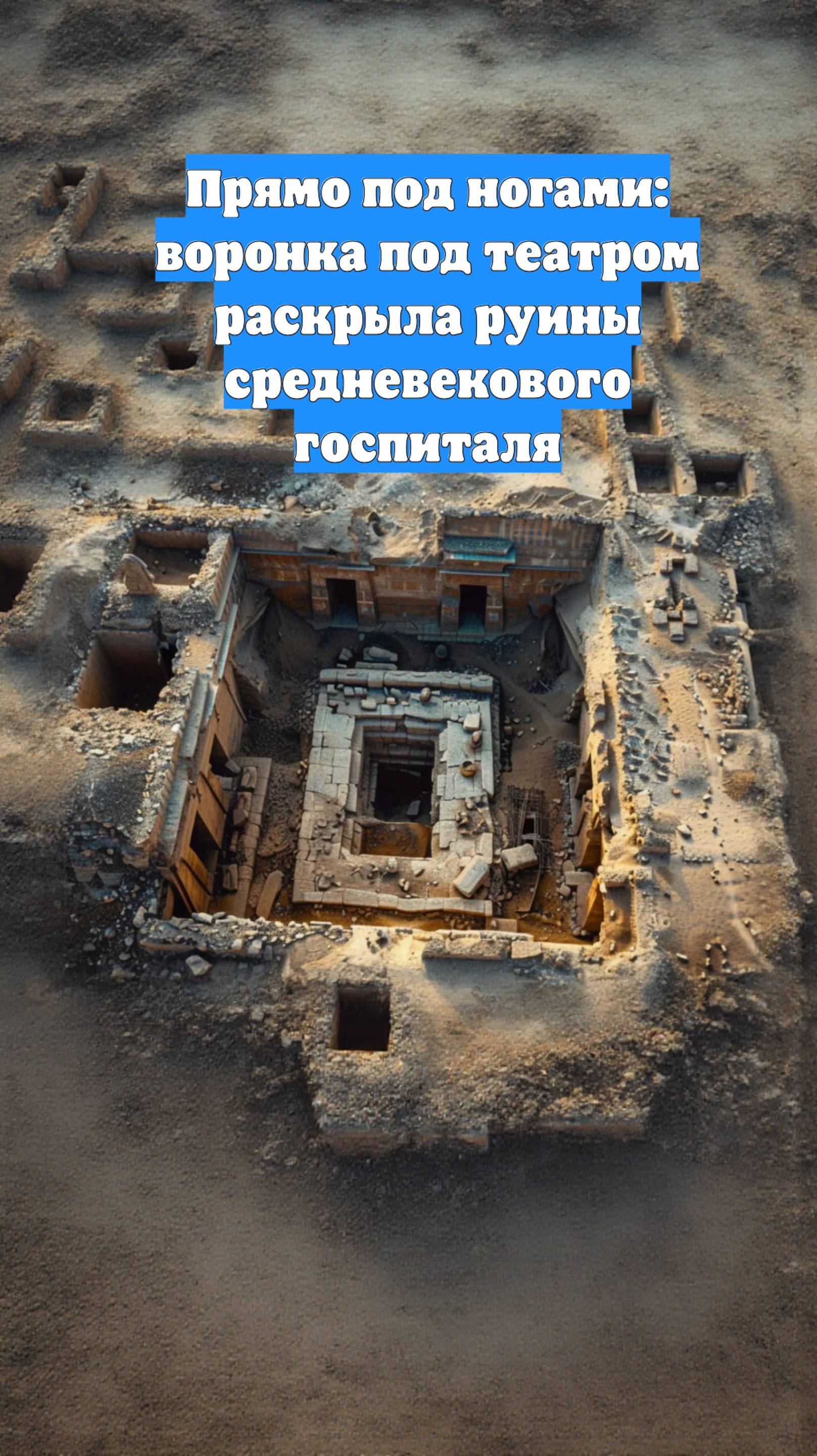 Прямо под ногами: воронка под театром раскрыла руины средневекового госпиталя