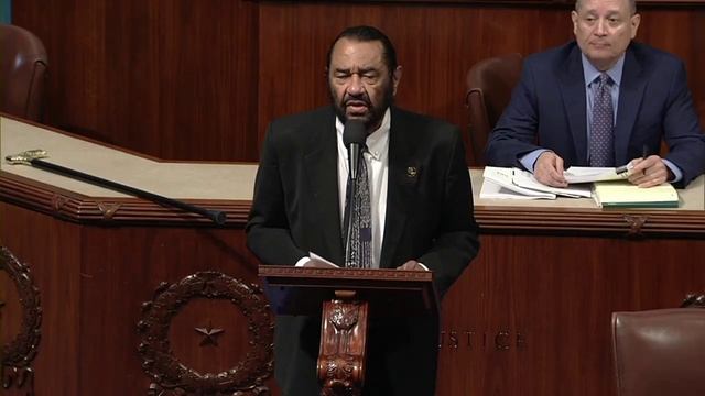 Член Палаты представителей Эл Грин призывает проголосовать по резолюции 537 об импичменте президенту