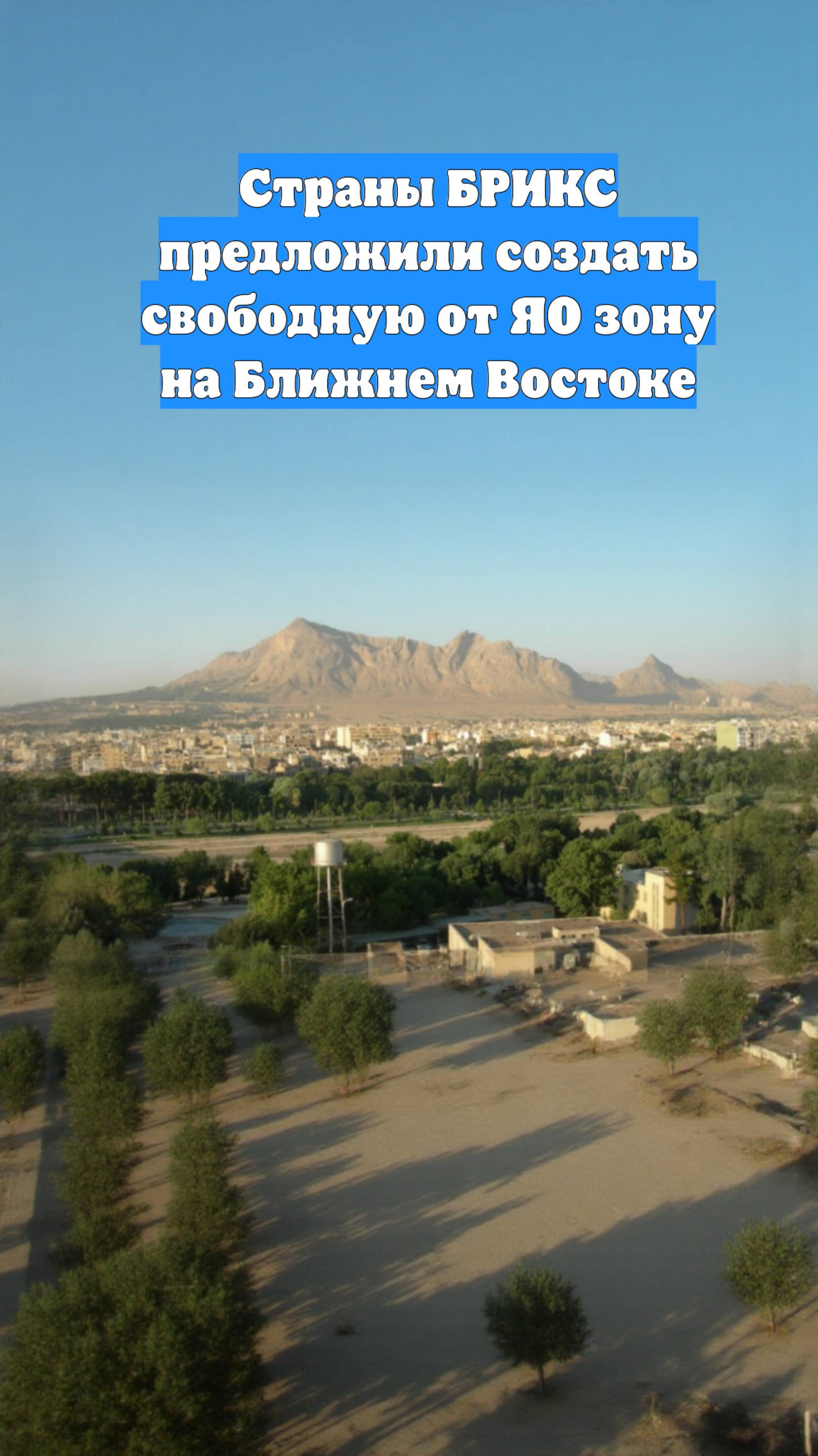 Страны БРИКС предложили создать свободную от ЯО зону на Ближнем Востоке