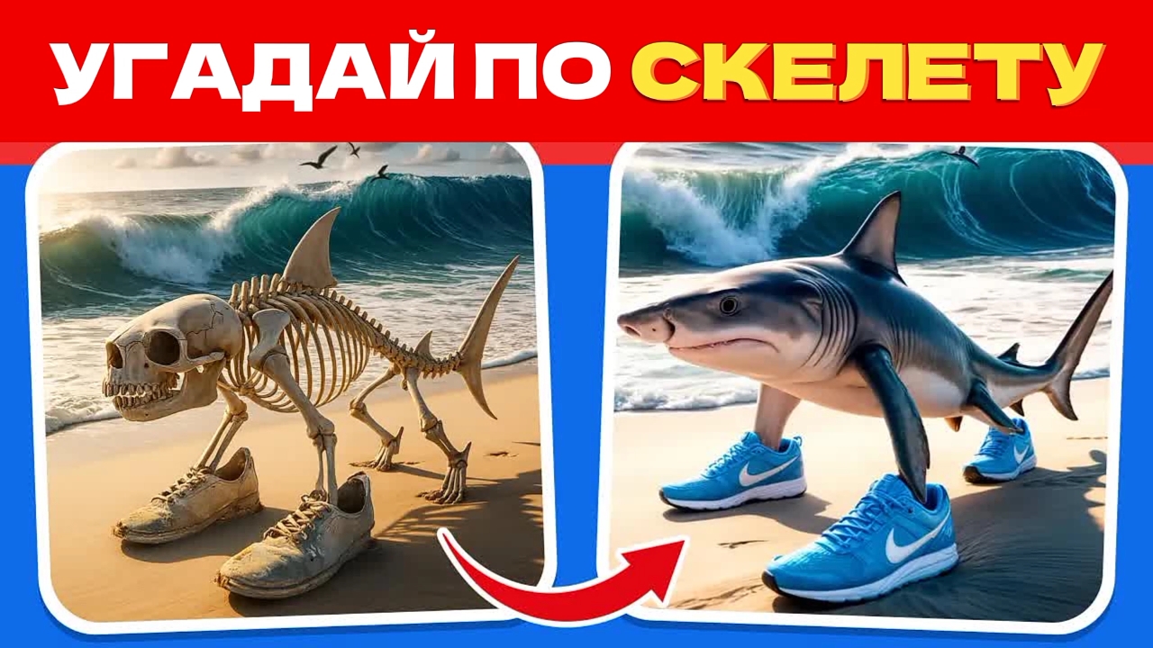 УГАДАЙ ИТАЛЬЯНСКИХ ЖИВОТНЫХ ПО СКЕЛЕТУ