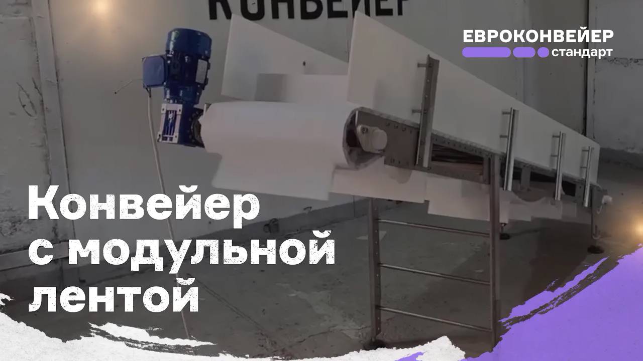 Конвейер лопаточный (скребковый) с пластиковой модульной лентой