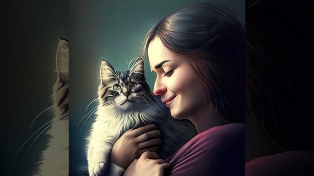 Хозяйка и кошка
