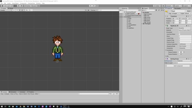 07 - Player Gameobject Set-Up - Unity 2D Game Developer Course Farming Rpg