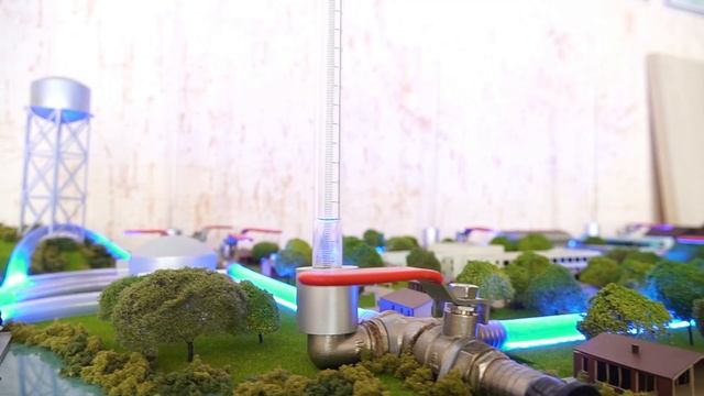 Стенд «Модель централизованной системы водоснабжения сельскохозяйственного населенного пункта»