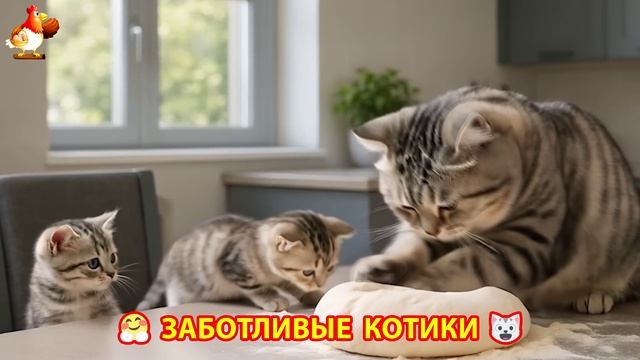 Заботливые котики спешат на помощь (105)