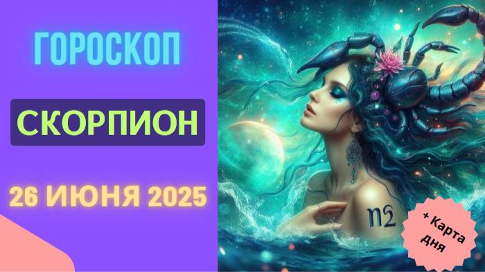 Гороскоп на сегодня 26 июня 2025 для Скорпионов — время глубоких эмоций и трансформаций!