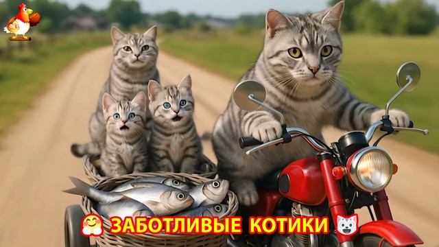Заботливые котики спешат на помощь (106)