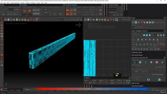 45 - Uv Unwrapping Our Wood Pieces Part2 Timelapse