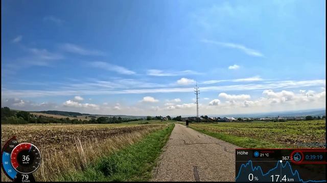 Видео для велотренажёра - Cycling Workout Germany to France 4K Video