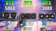RTX 5060 vs RTX 4070 vs RTX 3080 | Test in 10 Games