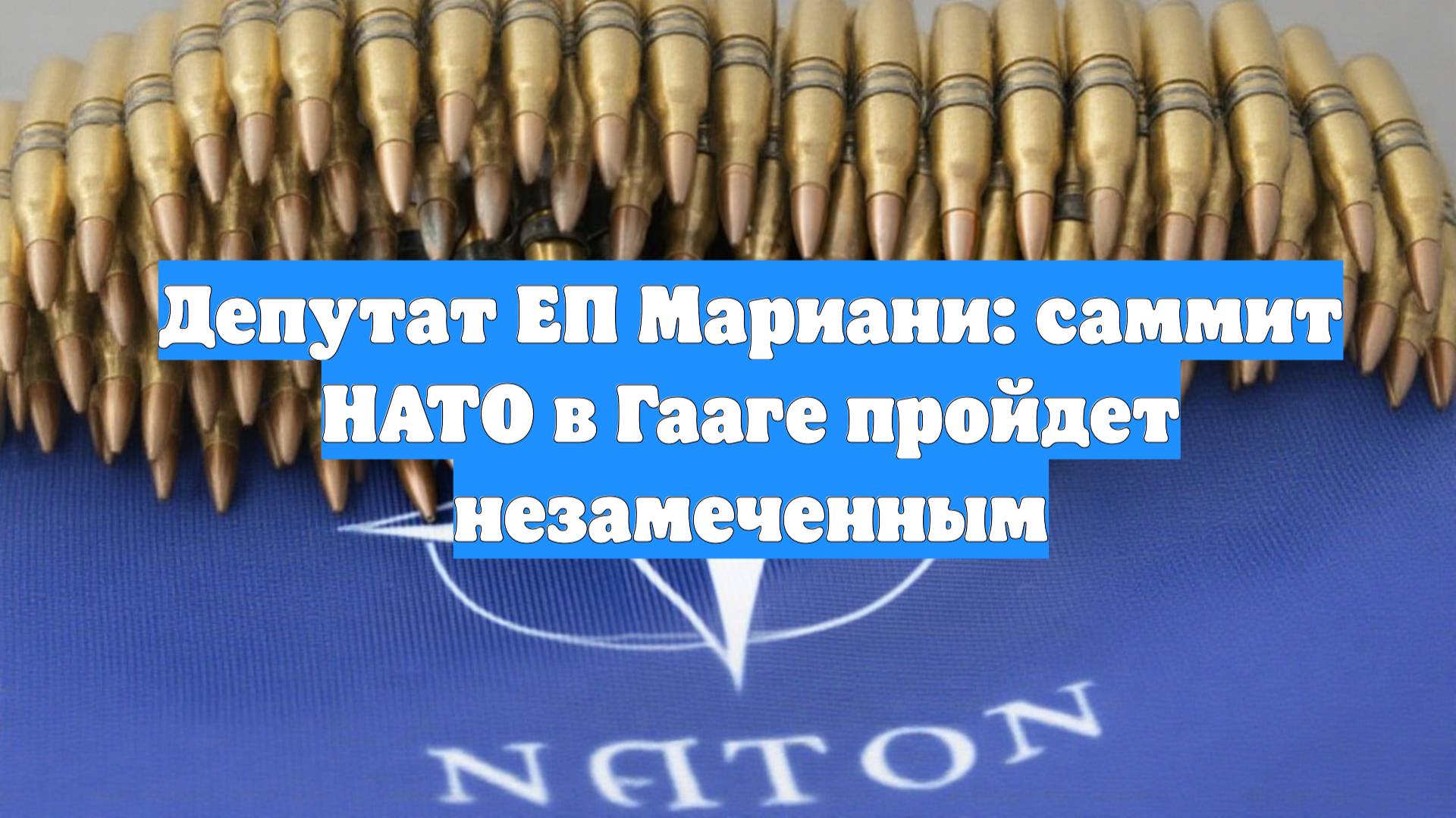 Депутат ЕП Мариани: саммит НАТО в Гааге пройдет незамеченным