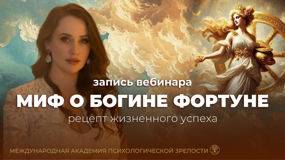Терапевтический вебинар "Миф о богине Фортуне, как рецепт жизненного успеха" Алена Брунец