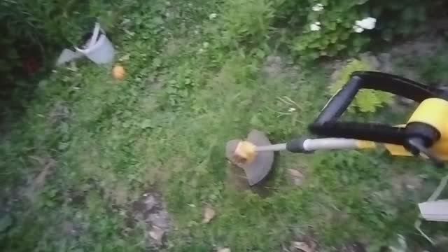 Работа  триммера Huter Get 600