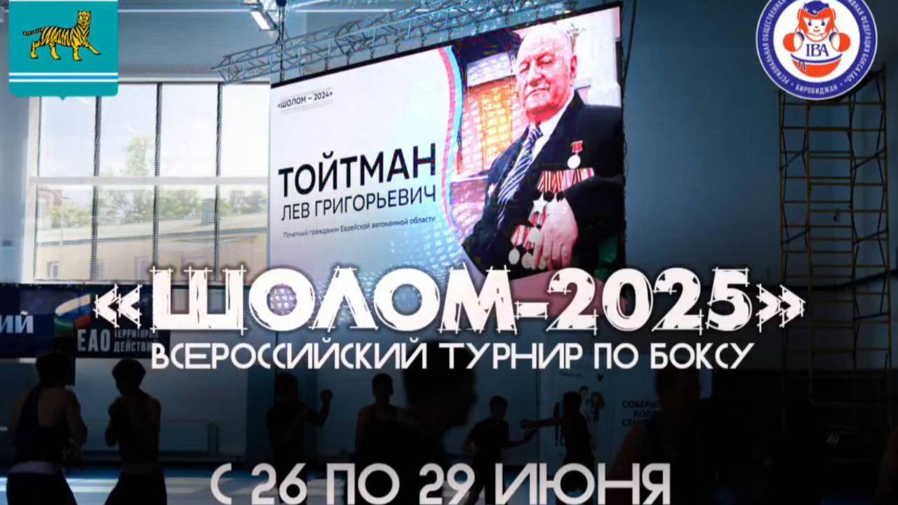 Прямая трансляция открытия Всероссийского турнира по боксу «Шолом-2025» из зала "Воин" в Биробиджане