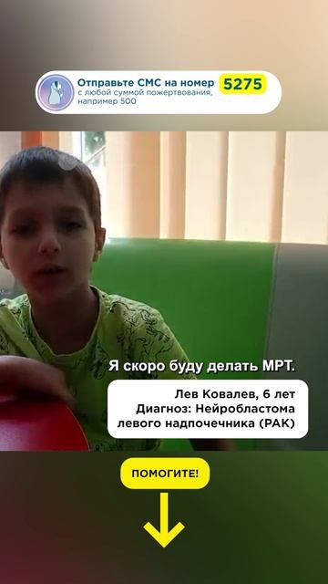 Лёва Ковалёв рассказывает свои новости. У малыша Нейробластома (РАК). Ведем срочный сбор!