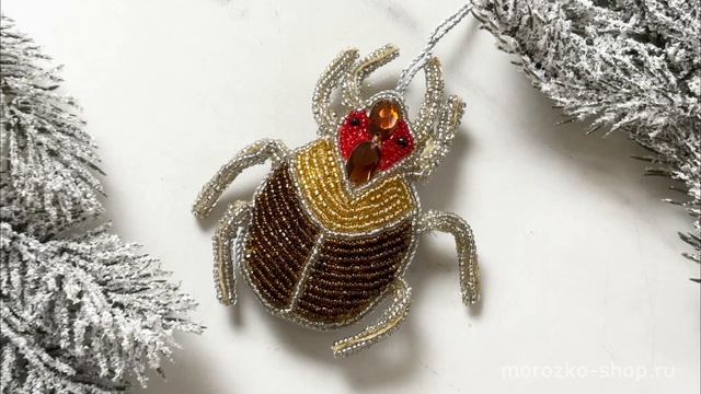 Подвесное украшение-паук ЯНТАРНОЕ СЕРДЦЕ, текстиль, 10 см, 684230-76