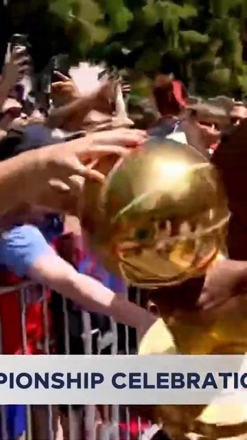 SGA lets the fans touch the Larry O’ Brien Trophy!