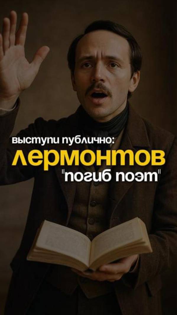 Выступи публично, как Лермонтов