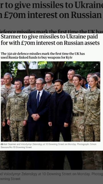 ⚡Британия передаст Украине 350 современных ракет ПВО ASRAAM. Это  первая поставка с  активов рф