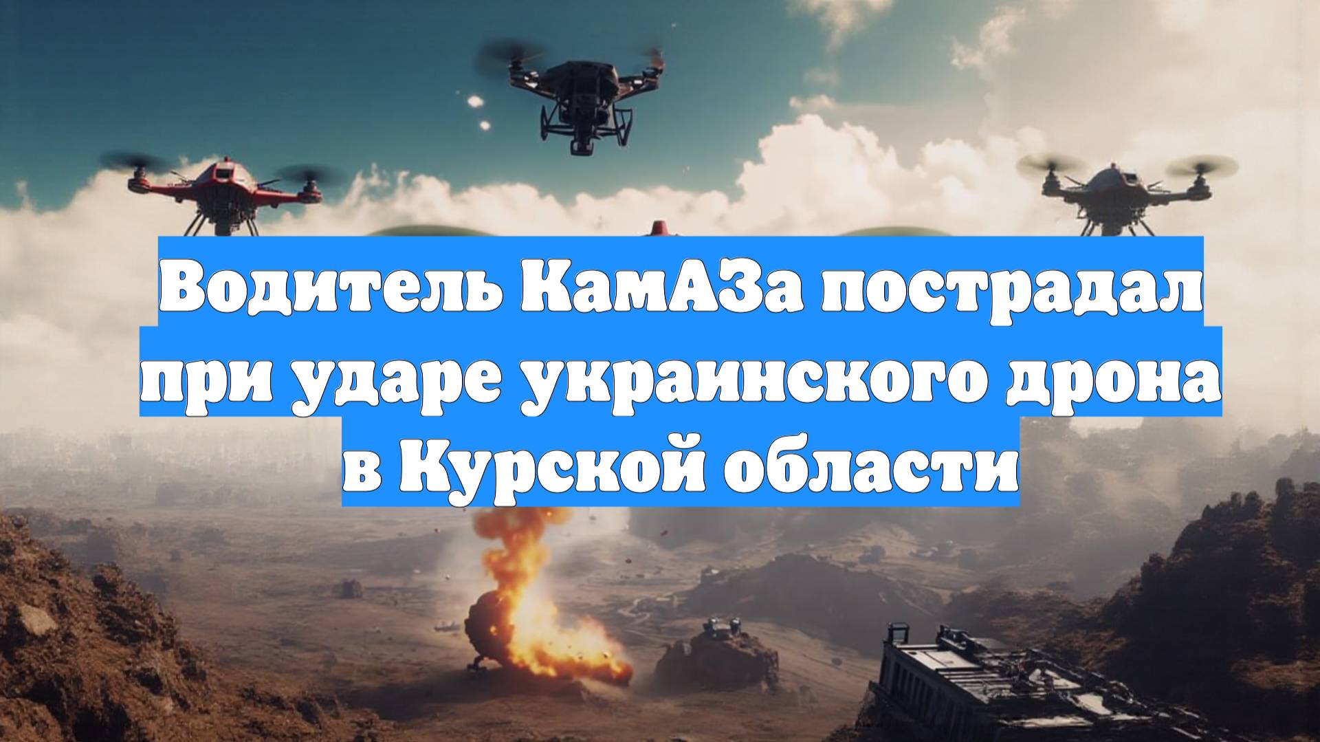 Водитель КамАЗа пострадал при ударе украинского дрона в Курской области