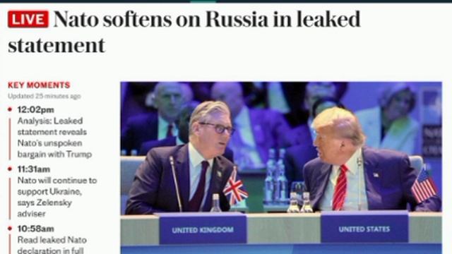 Страны НАТО из-за Трампа смягчили критику России в заявлении по итогам саммита,